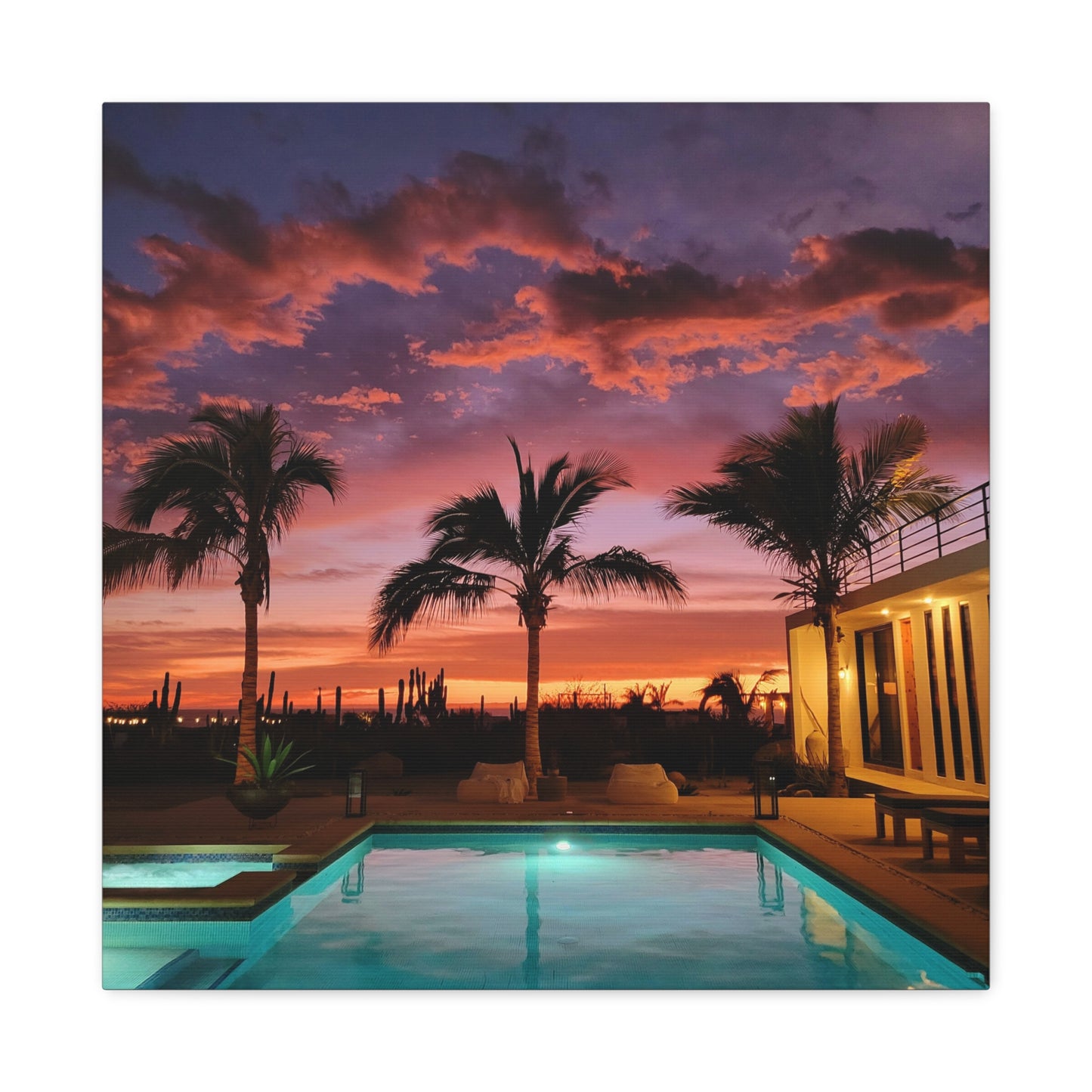 Sunset by the Pool