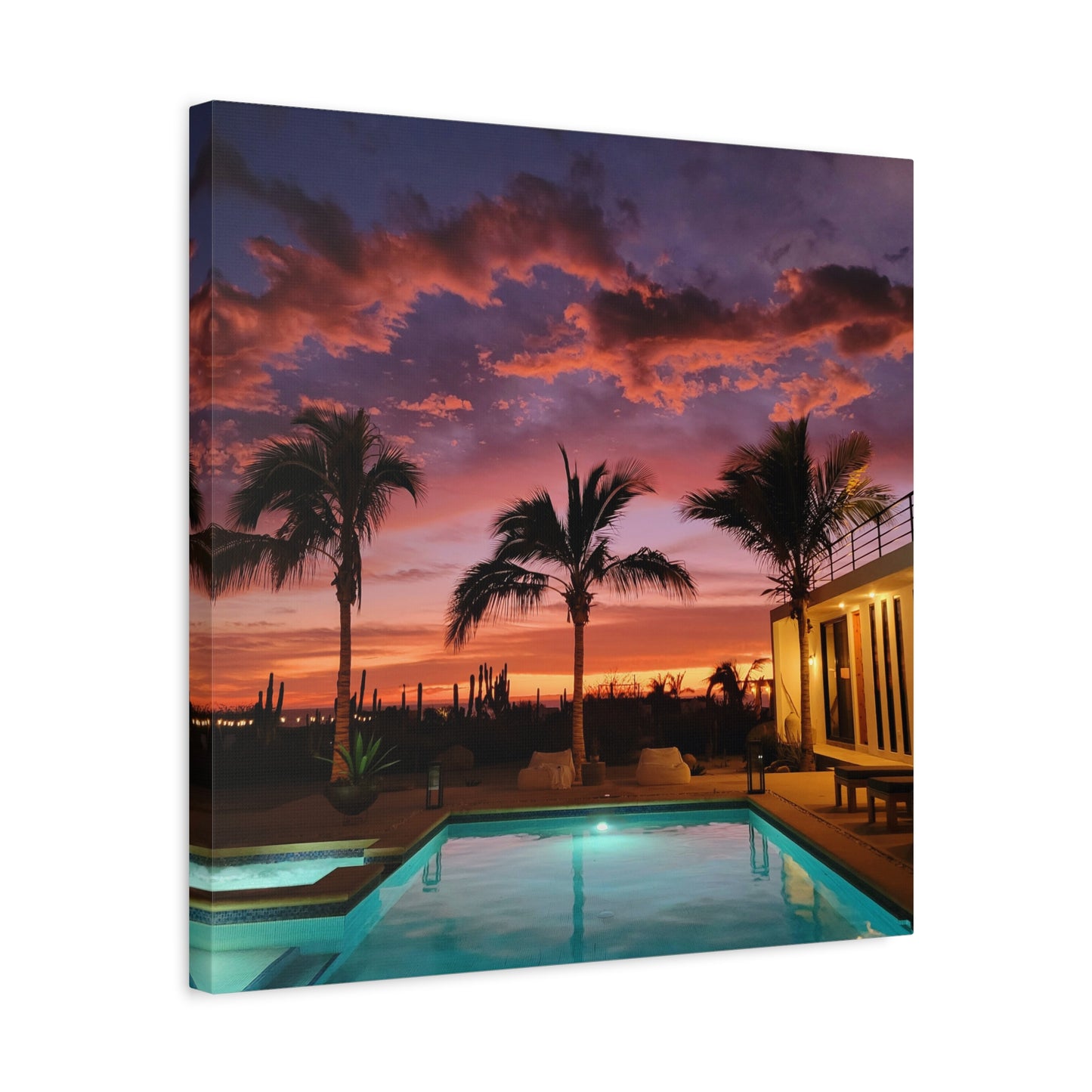 Sunset by the Pool