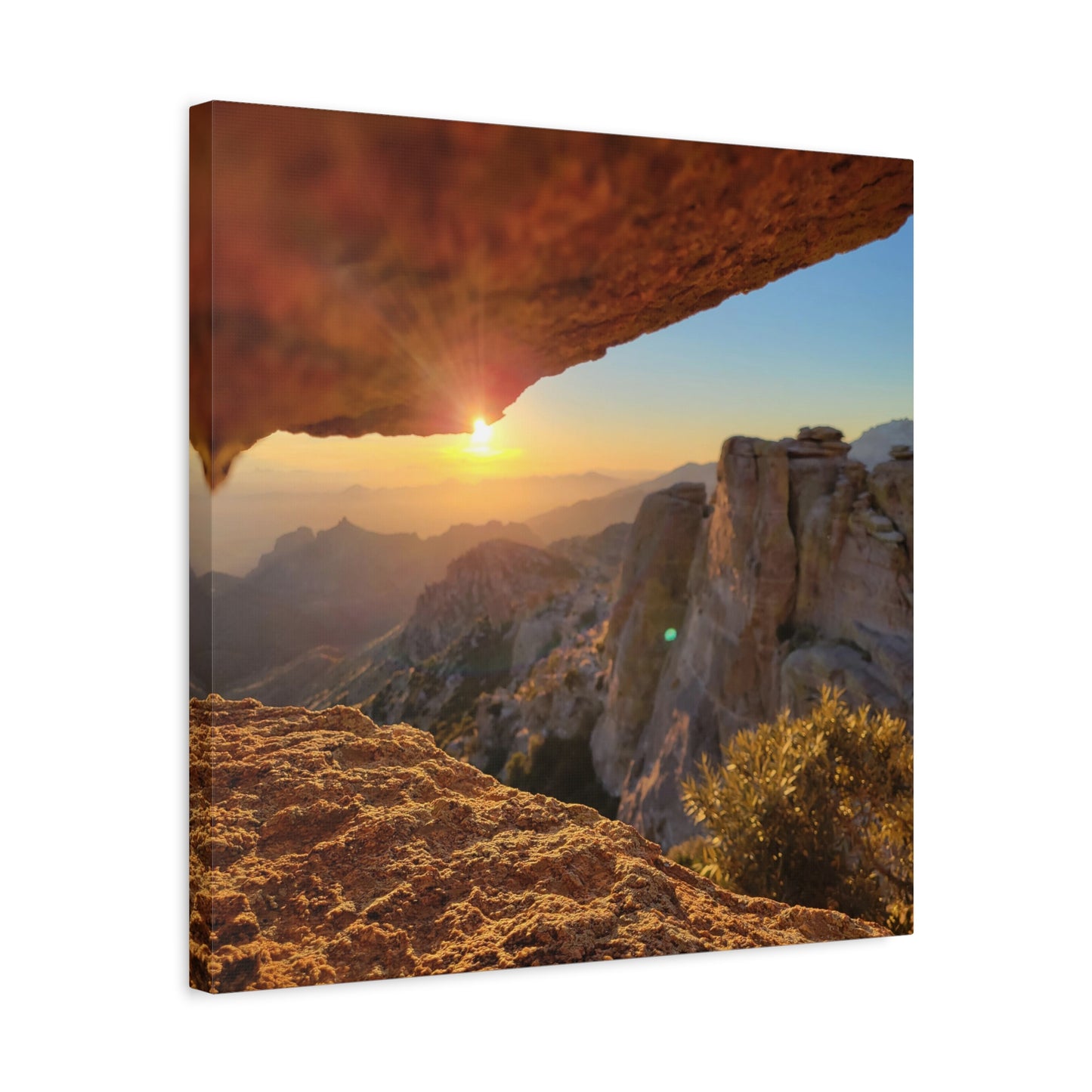 Sunset Through a Narrow Crevice on Mt Lemmon