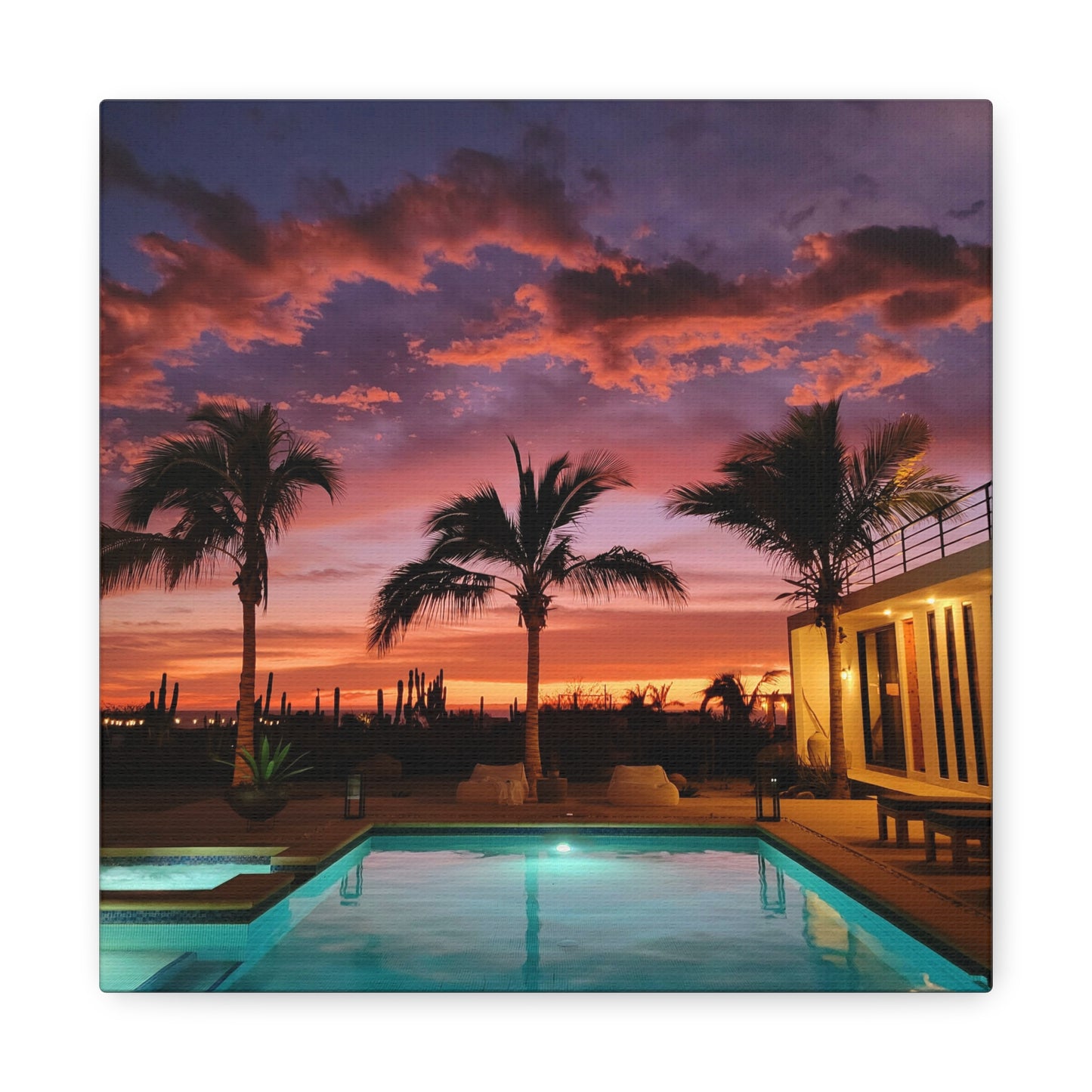 Sunset by the Pool