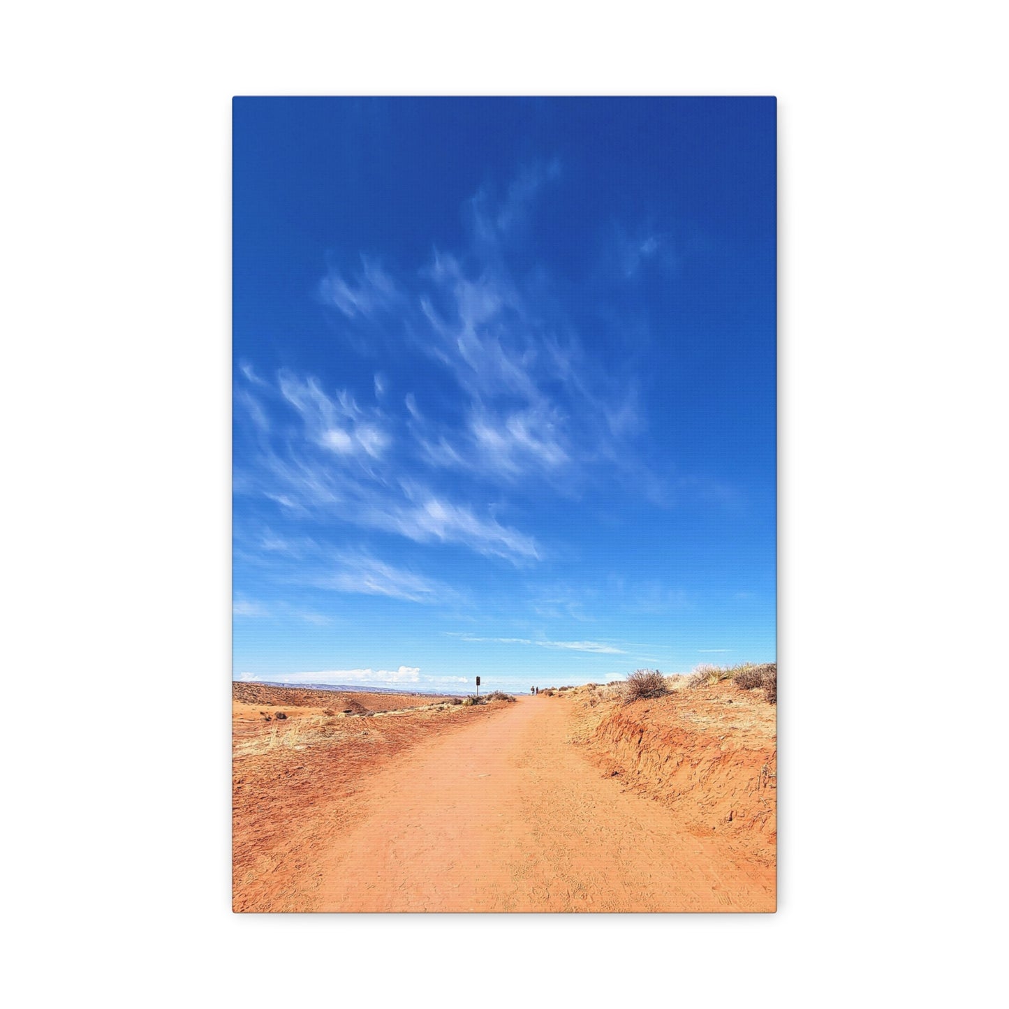 Two People on Sand Road in Arizona