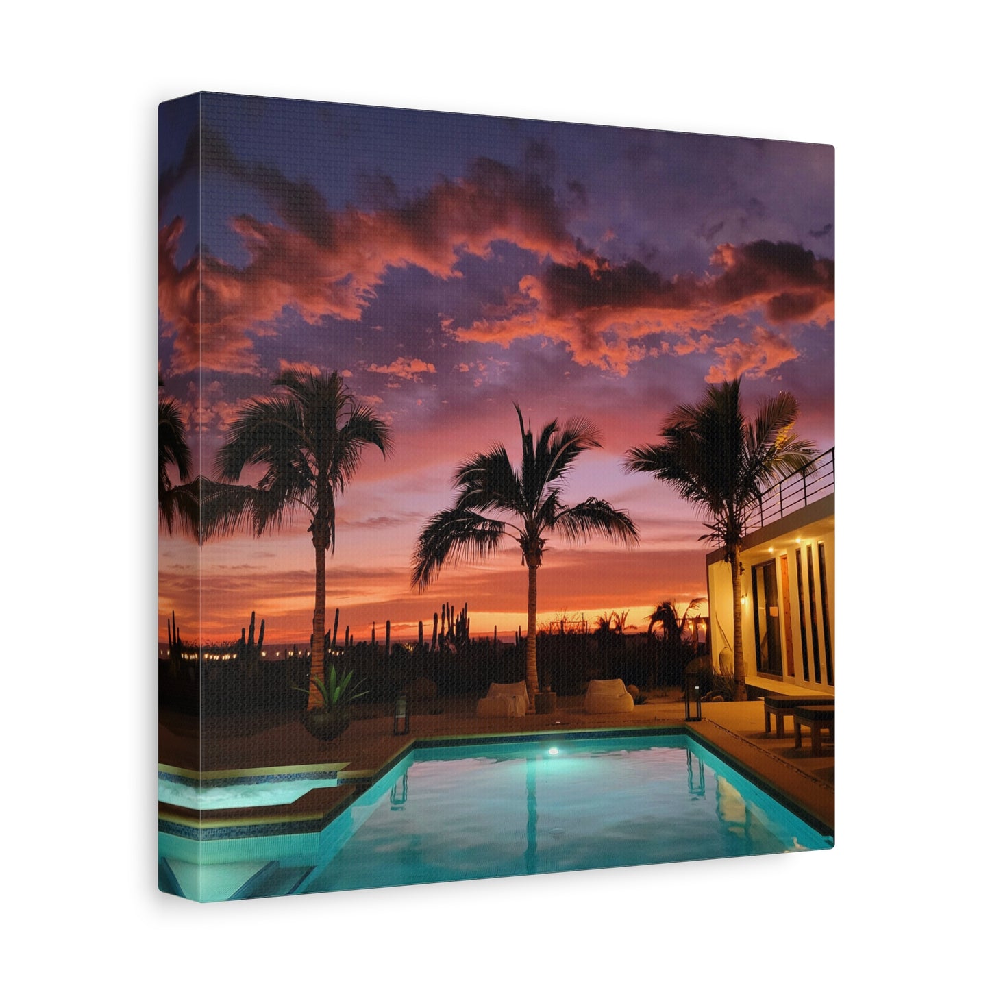 Sunset by the Pool