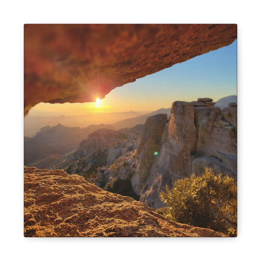 Sunset Through a Narrow Crevice on Mt Lemmon